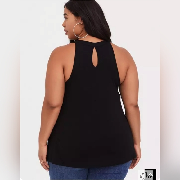 Torrid Super Soft Black Sequin Heart Tank - Picture 2 of 2